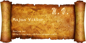 Majsa Viktor névjegykártya